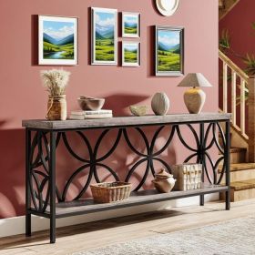 Console Table/Sofa Table, Industrial Long Sofa Table Behind Couch
