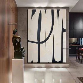 Original hand-painted minimalist abstract living room oil painting porch light luxury modern Living Room hallway bedroom luxurious decorative pai (size: 100x150cm)