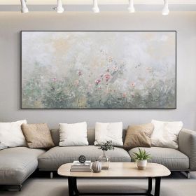 Knife Abstract Textured Acrylic Canvas Hand Painted Flowers Oil Painting Home Wall Entrance Showpieces Art On Canvas (size: 60X120cm)